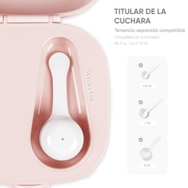 Termichy Portátil Dosificador para Leche en Polvo 400g, 14OZ Dispensador Leche en Polvo Bebe, Recipientes para Comida para viajes (400g-verde claro)