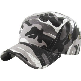 KBETHOS KBK-1455 CIT Five Panel Solid Color Unisex Adjustable Army Military Cadet Cap