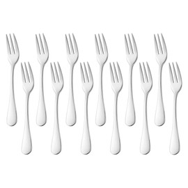 SUNSENGEUR Tea Forks, Stainless Steel Set of 12, Kitchen Accessory Wedding Party for Salad, Appetizer, Fruit Oxford -5.5 inches