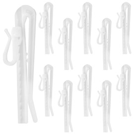 DanziX Ganchos para Pliegues de Cortinas, 40 Ganchos de plástico Ajustables para Cortina,85mm Ganchos para Pliegues de Cortinas Ganchos