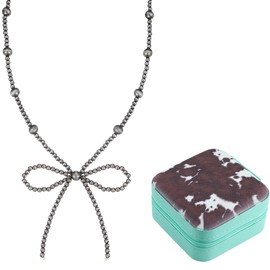 Navajo Pearl Bow Necklace and Western Jewelry Box for Women Cowgirl Necklaces Jewelry