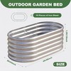 AHEONLAR 3 Pack 4×2×1.5ft Galvanized Raised Garden Bed Outdoor, Sturdy