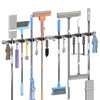 3-H Magnetic Broom Holder Wall Mount 2 Pack, 2-in-1 Dual
