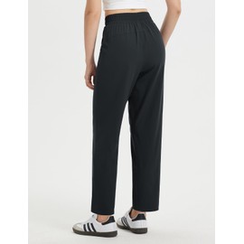 BALEAF Womens Work Pants Lightweight Dress Travel Pants Stretch with Pockets Golf Petite Ankle Athletic Business Casual Black XL