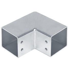 YIDU69Q 8 Pcs 2" Square Tube Fittings-2 Way Connector, L Square Tubing 90 Degree Corner Joint Fence Rail Clamp