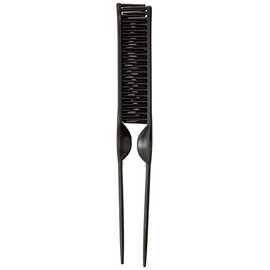 CocoBlack Naturals Peine de estilo de 3 filas para desenredar, definir y separar rizos (negro)
