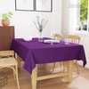 Encasa Cotton Canvas Tablecloth | Purple Plain | Rectangular Size