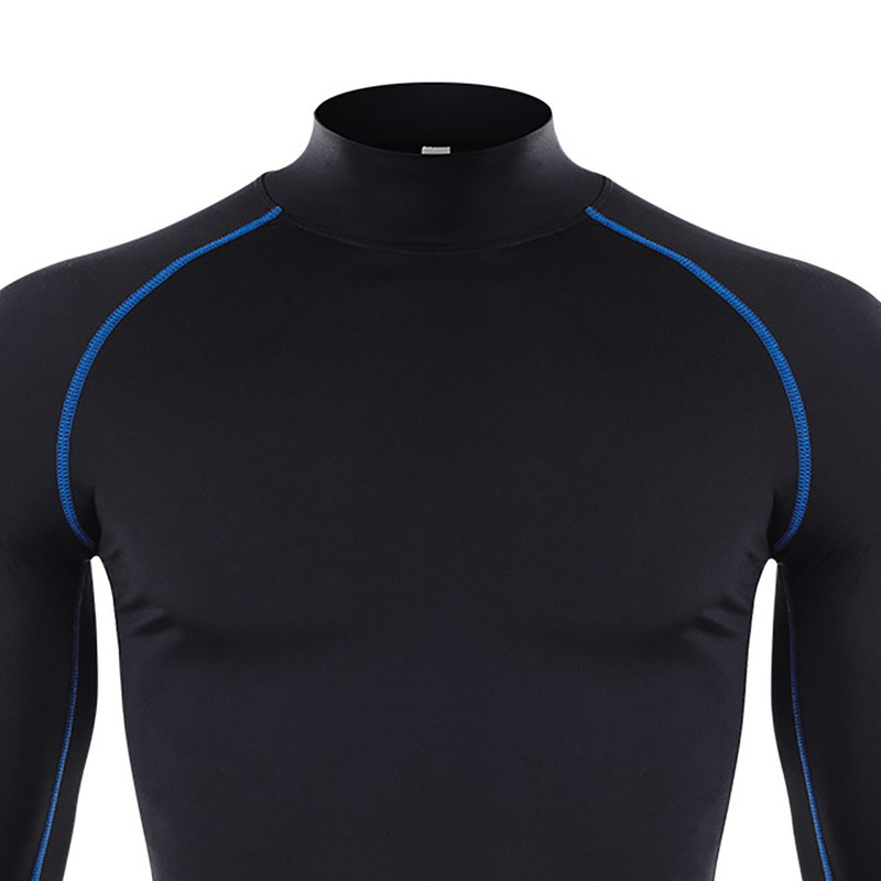Men's High Elastic Compression Shirts Long Sleeves Sports Top for
