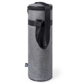 noTrash2003 Cool Bag Cooler for Water Bottle for Hanging up to 1.5 L Bottle, Zip and Adjustable Shoulder Strap, Small Cool Bag for Drinks, Cool Box Outdoor Travel (Grey)