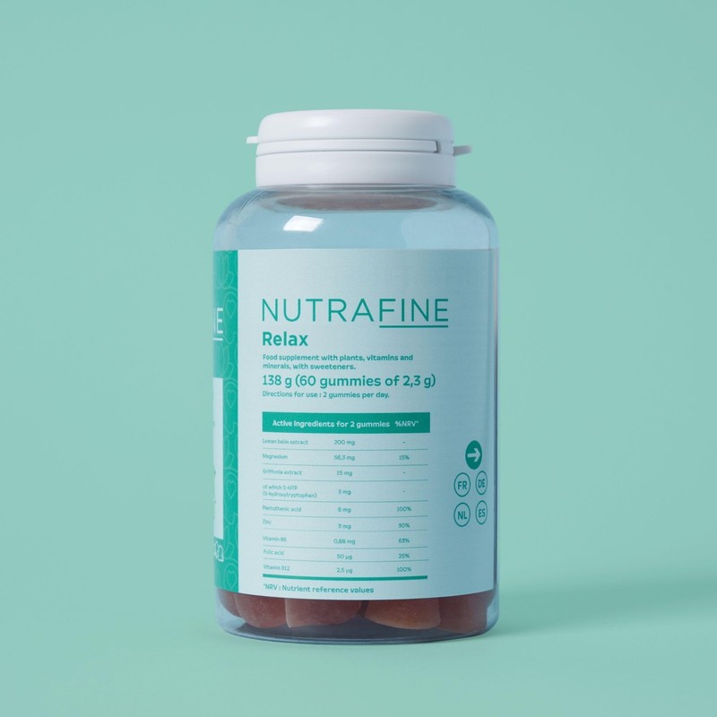 Nutrafine Relax Gummies - 5-HTP, Rhodiola, Magnesium & B Vitamins