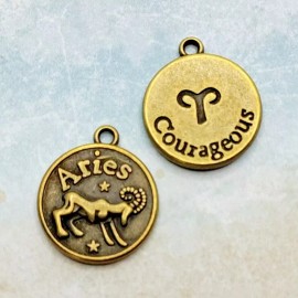 unbrand 12 pieces - Antique Bronze ARIES Zodiac Constellation  Charms Pendants Dangles