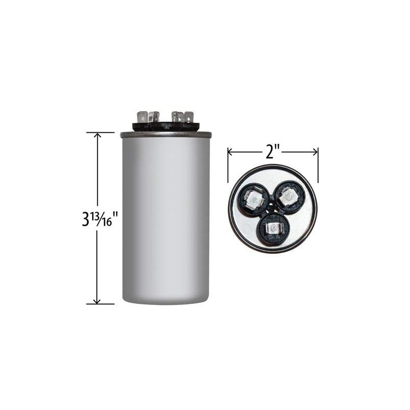 Compatible Replacement for Carrier TP-CAP-40/5/440R Dual Run Capacitor by #