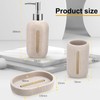 Bathroom Soap Dispenser Set, Resin Sandstone Look,Bathroom Accessory Set, Lotion