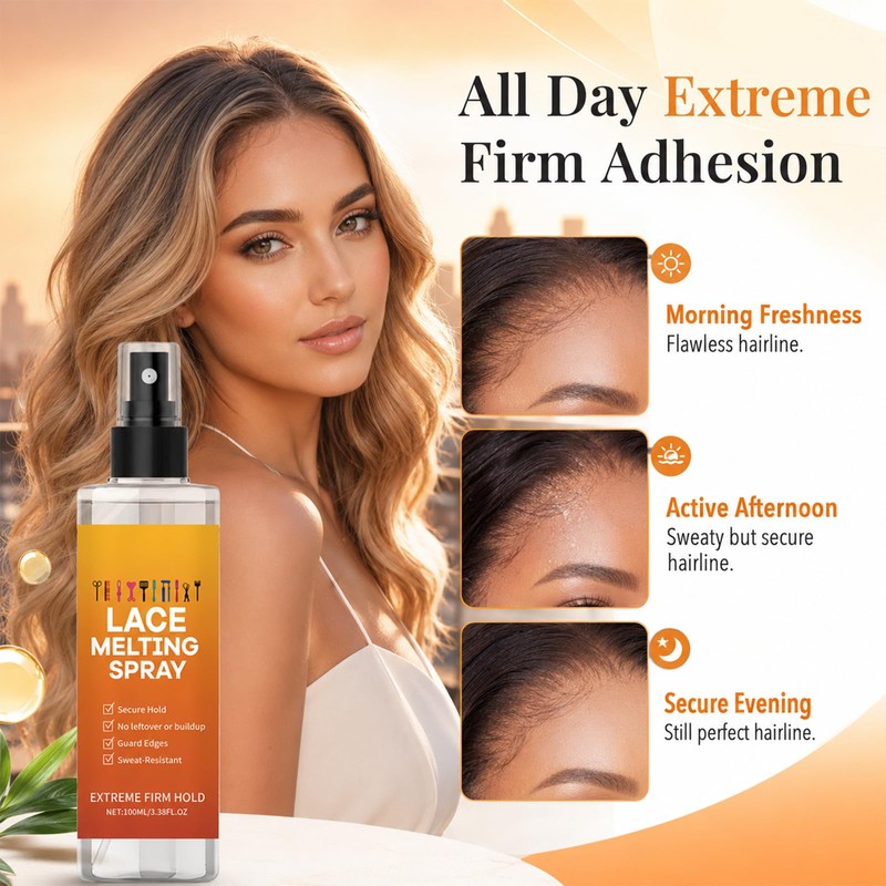 Lace Melting Spray, Extra Hold Melting Spray for Lace Wigs