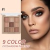 GEUUFEA Nude Eyeshadow Palette-9 Colors, Blendable Matte and Shimmers Pigmented