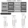 700pcs Paper Clips Assorted Sizes Large (700PCS)