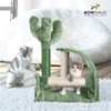 CAPHAUS Cactus Cat Tree Tower for Indoor Cats, Green Cute