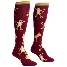 Sock It To Me, Women's Roller Cats Knee High Socks, One Size