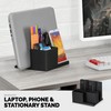 BRAINWAVZ Laptop Stand for Desk with Pen Holder & Phone