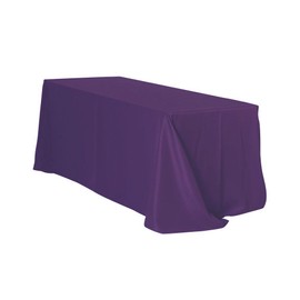 90 x 156 Inch Rectangular Polyester Tablecloth - Purple,Premium Quality Seamless Table Cloth for 8 Ft Standard Rectangle Tables, Ideal for Wedding, Restaurant, Kitchen, Party, and other Events