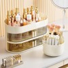 FUKWUNTO Cosmetic storage box with Brush Case Dustproof Desk Make