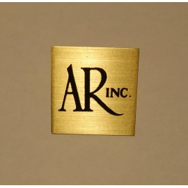 Acoustic Research AR Turntable Brass Badge _ Exact Repro Tag Nameplate THE BEST