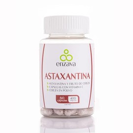 Astaxantina 18 mg con Vitamina C y Fruto de Cereza en Cápsulas | Suplemento Alimenticio para Adultos | Fórmula Combinada | Frasco con 60 Cápsulas de Uso Diario