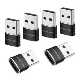 COUPLING USMILE COUPLING USMILE USB to USB C Adapter 6 Packs,USB A to C Super Fast Charging/Transfer and OTG Function. Compatible with iPhone15 14 13 Plus Pro Max,iPad Pro Air 4 Mini 6 Almost USB Devices