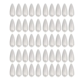Transparent Glass Nail Polish Color Card,50Pcs Nail Gel Polish Display Tips Nail Practice Card DIY Manicure Tool Accessories Pointed Almond Shape