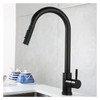 QFZFQOLSS Black Kitchen Faucet Two Function Single Handle Pull Out