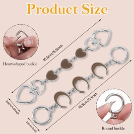 Bremorou 2Pcs Purse Chain Extender, Bag Strap Extender for Crossbody Handbags, Short Metal Chain Replacement with Lobster Clasp, 15cm Zinc Alloy Bag Accessories