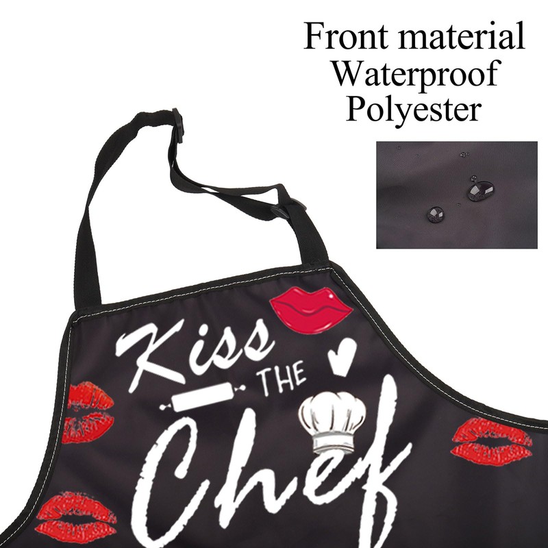 ENSIANTH Kiss The Chef Apron Gifts for Cooking Lovers Kitchen