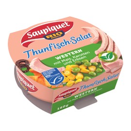 Saupiquet Rio Mare Thunfisch-Salat Western, MSC zertifiziert, Fix und fertig zubereitet, Ideal für unterwegs, 160g