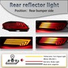 PGTOPONE Upgrade LED Rear Bumper Reflectors Light Fog Brake Tail