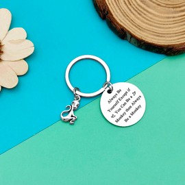 Monkey Lovers Gifts Monkey Keyring Birthday Gifts for Monkey Lovers Friends Cousin Animal Lover Gifts Monkey Keychain Inspirational Gifts for Monkey Lovers Best Friends Zookeeper Coworker Gifts