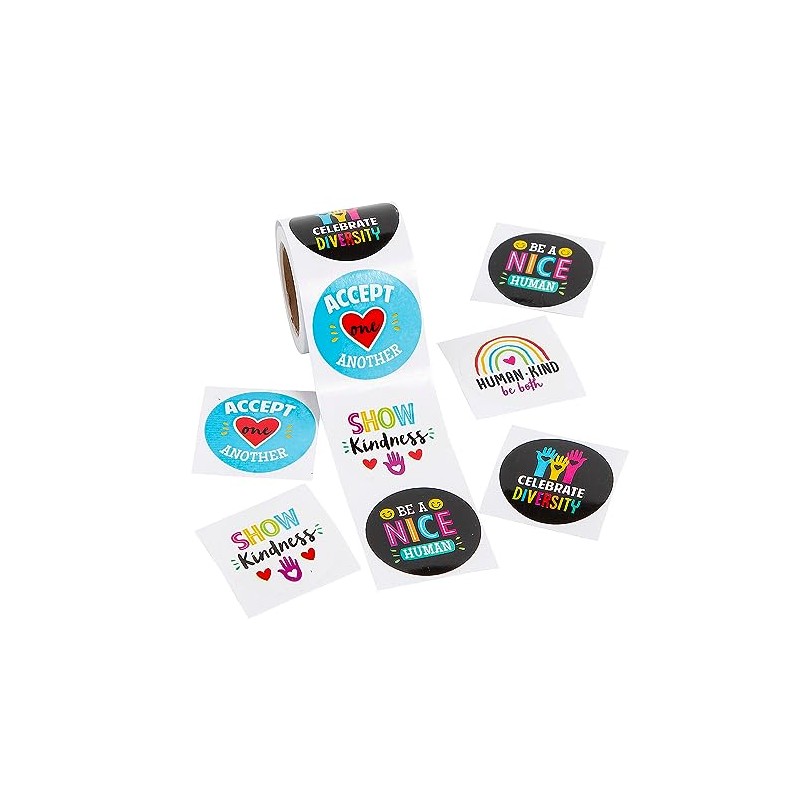 Fun Express Humankind & Diversity Paper Sticker Roll - Teacher