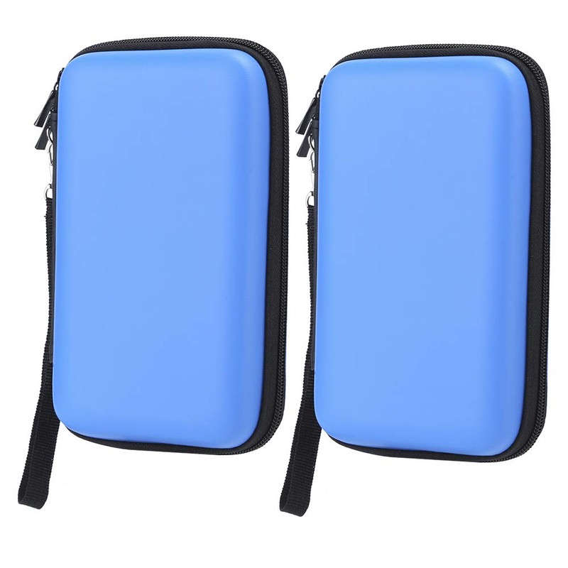 ASHATA 2Pcs Carrying Case for 3ds XL Game Console (Blue)