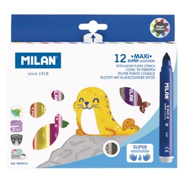 Milan 0692412 – Pack of 12 Super Washable Markers