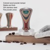 Colorful Wood Coffee Flat Tamper Stainless Steel Base Powder Hammer