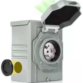 Intertek 50 Amp Generator Power Inlet Box 125/250vac Weatherproof SS2-50P