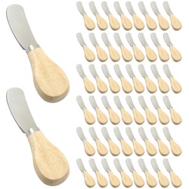 Waziaqoc 50 Pack Cheese Spreader Set, Premium Quality Stainless Steel Butter Spreader Knives, Ideal Cheese Knife for Grill Plates, Sandwiches, Cocktail Spreaders, 4.7 Inch