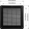 ECOPRO VENT 10" x 10'' Inch Black Square Ventilation Grille