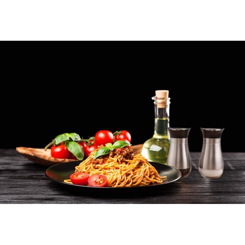 Lonffery Salt and Pepper Shakers Set, Stainless Steel Salt Containers