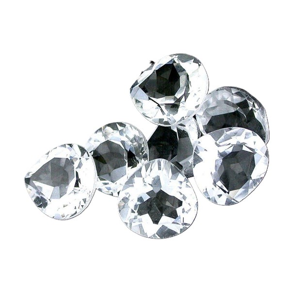 One 11mm Heart Natural Crystal Quartz Gemstone Gem Stone EBS8154