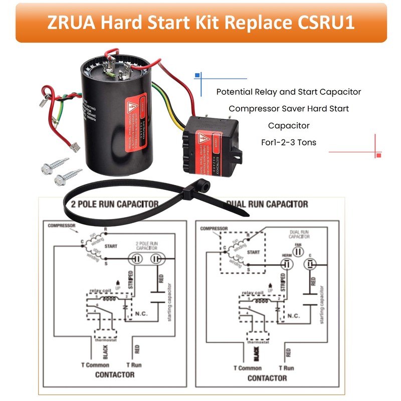 Long Term Replace CSRU1 Compressor Saver Hard Start ZRUA Compressor