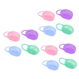 Abaodam 12pcs Portable Pacifier Storage Box Material Pacifier Holder for to Clean Lightweight and Safe for Soothers Colors