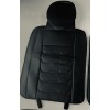 Seat Car Seat Covers Full Set in Solid Black, Front
