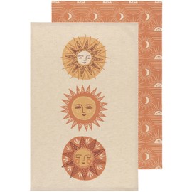 Danica Studio Soleil Cotton Linen Blend Kitchen Towel 18 x 28 inches, Set of 2