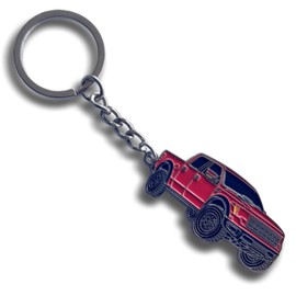 HUIANTS Car Keychain for Ford F150 Accessories Metal/Enamel Key Chain Ring 3D Model Pickup Truck（Red）