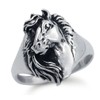 Silvershake 925 Sterling Silver Horse Ring Size 8